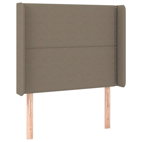 vidaXL Cabecero con LED de tela gris taupe 93x16x118/128 cm