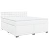 vidaXL Cama box spring con colch&oacute;n cuero sint&eacute;tico blanco 180x200 cm