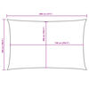 vidaXL Toldo de vela rectangular tela Oxford blanco 5x8 m