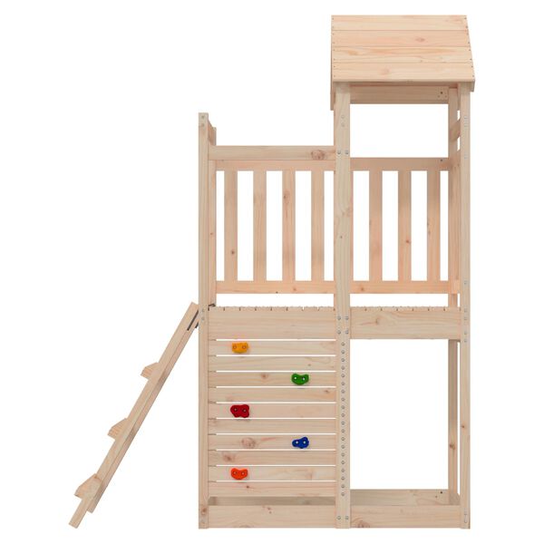 vidaXL Torre de Juego Marr&oacute;n Madera de pino macizo