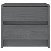 vidaXL Mesitas de noche 2 uds madera maciza pino gris 40x30,5x35,5 cm