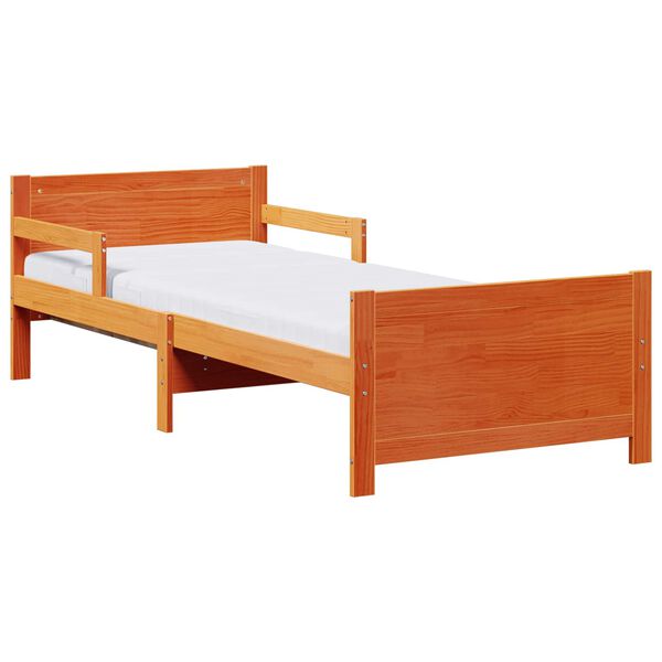 vidaXL Estructura de cama Marr&oacute;n 80 x 200 cm Madera de pino macizo