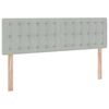 vidaXL Cama con almacenamiento y LED con LED Gris Claro 140 x 190 cm