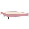 vidaXL Cama box spring con colch&oacute;n terciopelo rosa 140x210 cm