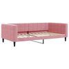 vidaXL Sofá cama nido con cajones terciopelo rosa 100x200 cm