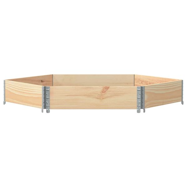 vidaXL Arriate elevado hexagonal madera maciza de pino 160x160 cm