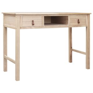 vidaXL Escritorio de madera color natural 110x45x76 cm