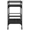 vidaXL Carrito de cocina de madera de ingenier&iacute;a negro 82x40x78,5 cm