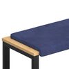 vidaXL Coj&iacute;n de banco Terciopelo Azul Polic&iacute;a Profundidad 35 cm