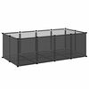 vidaXL Jaula para animales peque&ntilde;os negro PP y acero 144x74x46,5 cm