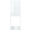 vidaXL Armario para lavadora blanco brillo 64x25,5x190 cm