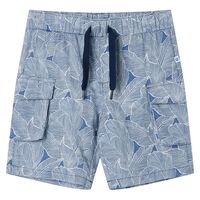 Pantalones cortos infantiles con cordón azul oscuro 92
