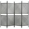 vidaXL Panel de valla rat&aacute;n sint&eacute;tico gris antracita 2,4x2 m
