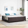 vidaXL Cama tipo Box Spring Marr&oacute;n Oscuro 200 x 200 cm tela