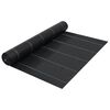 vidaXL Estera de control de malezas y raíces PP negro 2x25 m