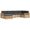 vidaXL Conjunto de sof&aacute;s de exterior 6 pcs Blanco y Antracita