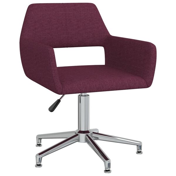 vidaXL Sillas de comedor giratorias 6 unidades tela morada