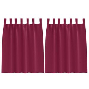 vidaXL Cortinas Opacas con Anillas 2 pcs Rojo vino 140 x 140 cm