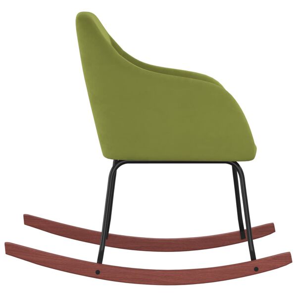 vidaXL Silla mecedora de terciopelo verde claro