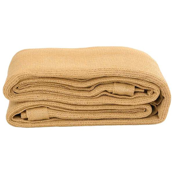 vidaXL Alfombra para tienda de campa&ntilde;a HDPE arena 300x400 cm