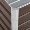 vidaXL Arriate de jardín de acero galvanizado marrón 240x40x45 cm