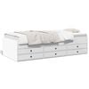 vidaXL Sof&aacute; cama con cajones sin colch&oacute;n blanco 90x190 cm