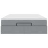 vidaXL Estructura cama otomana colchón tela gris claro 140x200cm