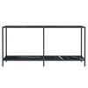 vidaXL Mesa consola vidrio templado negro 160x35x75,5 cm