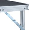 vidaXL Mesa de camping plegable aluminio gris 60x45 cm
