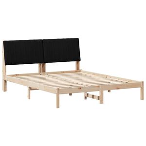 vidaXL Estructura de cama Marr&oacute;n 160 x 200 cm Madera de pino macizo