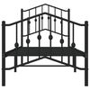 vidaXL Estructura cama sin colchón con estribo metal negro 75x190 cm