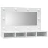 vidaXL Mueble con espejo y luces LED blanco 90x31,5x62 cm