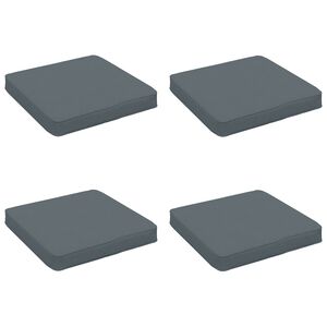 vidaXL Cojines de Asiento de 4 Piezas VUGHT 4 pcs 100% Poli&eacute;ster Azul