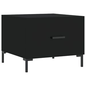 vidaXL Mesa de centro madera contrachapada negro 50x50x40 cm