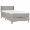 vidaXL Cama box spring con colch&oacute;n tela gris claro 90x190 cm