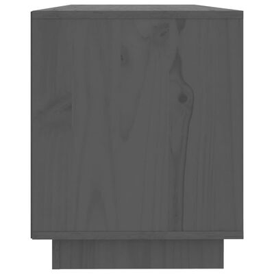 vidaXL Mueble para TV de madera maciza de pino gris 110,5x35x44 cm