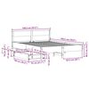 vidaXL Estructura de cama sin colch&oacute;n madera maciza de pino 135x190 cm