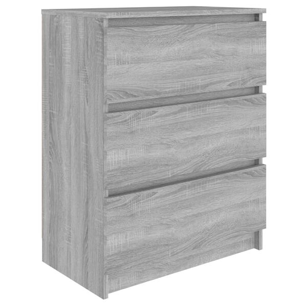 vidaXL Aparador de madera contrachapada gris Sonoma 60x35x76 cm