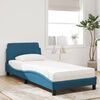 vidaXL Cama con colchón Dover terciopelo azul 80x200 cm