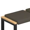 vidaXL Coj&iacute;n de banco 2 uds. Cuero sint&eacute;tico Gris Profundidad 35 cm