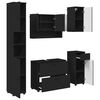 vidaXL Juego de muebles de ba&ntilde;o 5 uds. Negro 35 x 30 x 192 cm