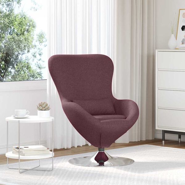 vidaXL Sill&oacute;n huevo Morado 63 x 73 x 90 cm tela