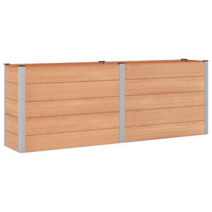 vidaXL Arriate elevado Marr&oacute;n 250 x 50 x 91 cm WPC y Aluminio