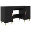 vidaXL Escritorio Roble Negro Madera de ingenier&iacute;a 140 x 50 x 75 cm