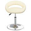 vidaXL Silla de comedor giratoria de cuero sint&eacute;tica crema