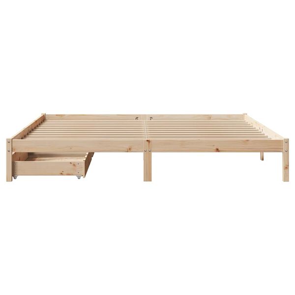 vidaXL Estructura de cama sin colchón madera maciza de pino 180x200 cm