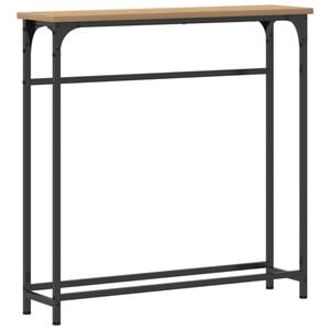 vidaXL Mesa Consola Roble artisan 75 x 19,5 x 75 cm
