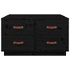vidaXL Mesa de centro de madera maciza de pino negro 80x80x45 cm