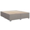 vidaXL Cama box spring con colch&oacute;n tela gris taupe 200x200 cm