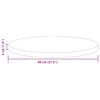 vidaXL Encimera Marr&oacute;n Claro &Oslash; 80 x 4 cm Madera de Roble S&oacute;lido